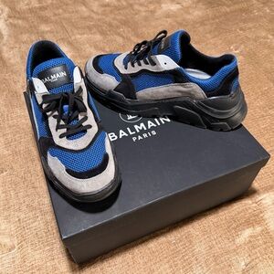 Balmain Jace Sneakers Blue/Gray Size 12 EU45 – Worn Once, Box Included